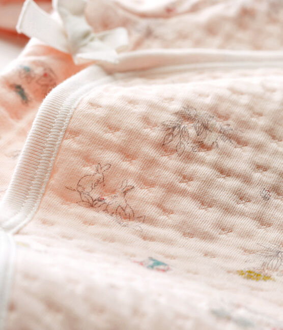 Baby Girls' Tube Knit Sleepsuit FLEUR+FONTAINE pink/MULTICO blue