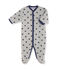 Baby boy's printed warm fleece coveralls SUBWAY grey/LOGO blue