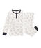 Boys' Velour Pyjamas MARSHMALLOW white/MULTICO white