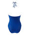 Women's one-piece swimsuit MARSHMALLOW white/PERSE blue/MULTICO