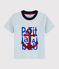 Boys' Short-Sleeved Cotton T-Shirt POUSSIERE CHINE grey