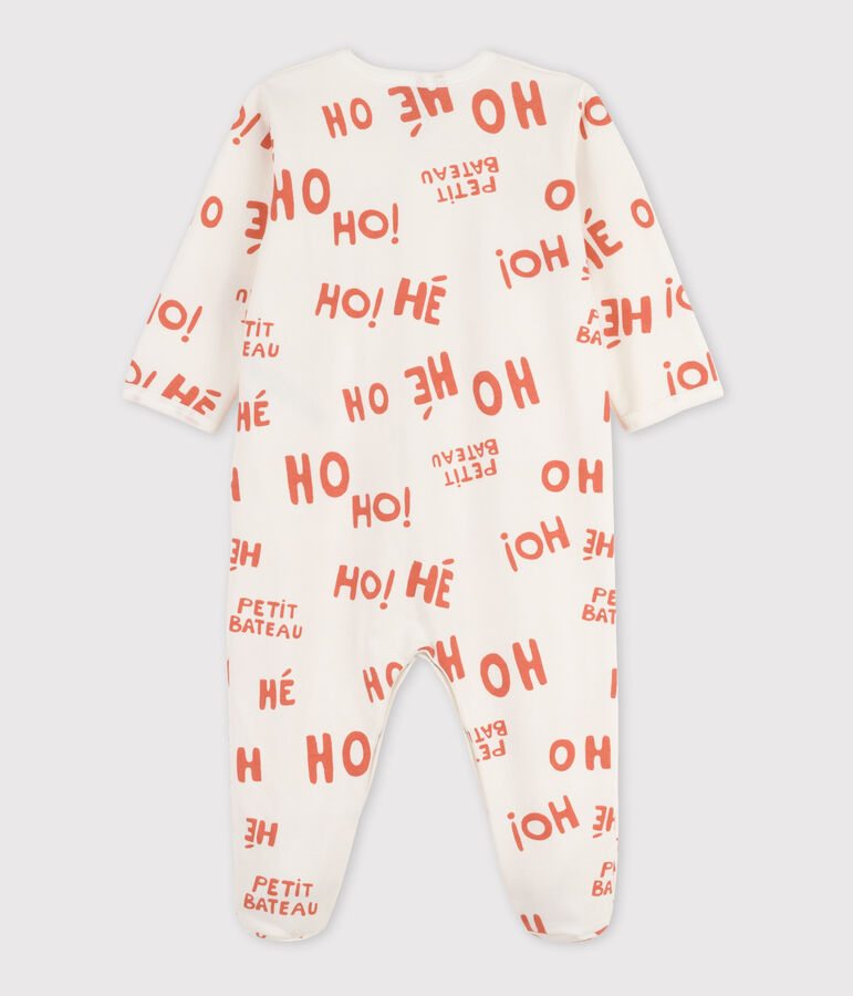 Babies' Fleece Sleepsuit white/pink