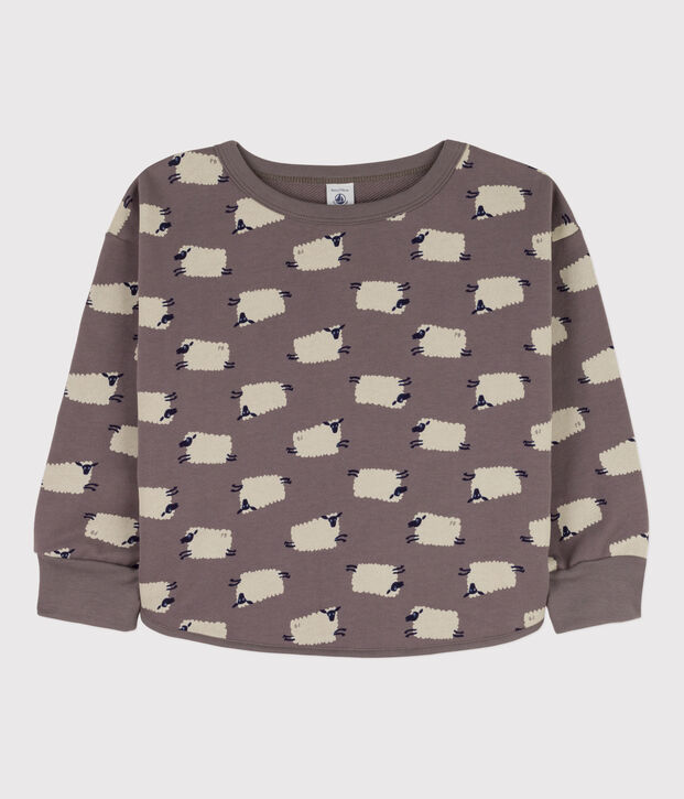 Unisex Printed Fleece Sweatshirt grey/multicolor