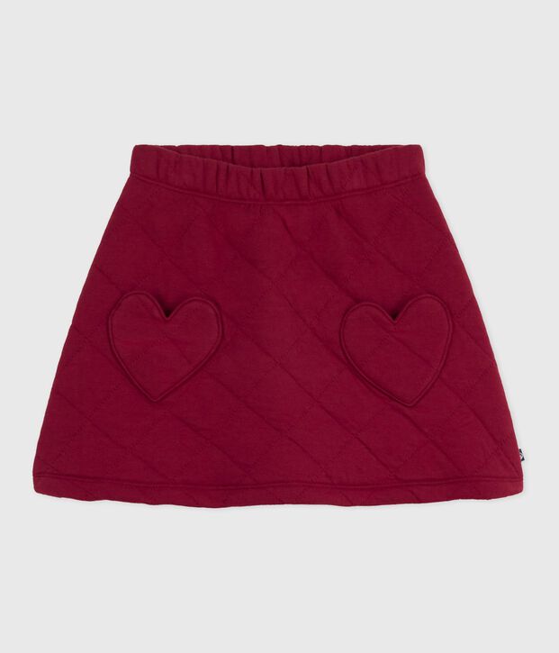 Children's plain cotton skirt red