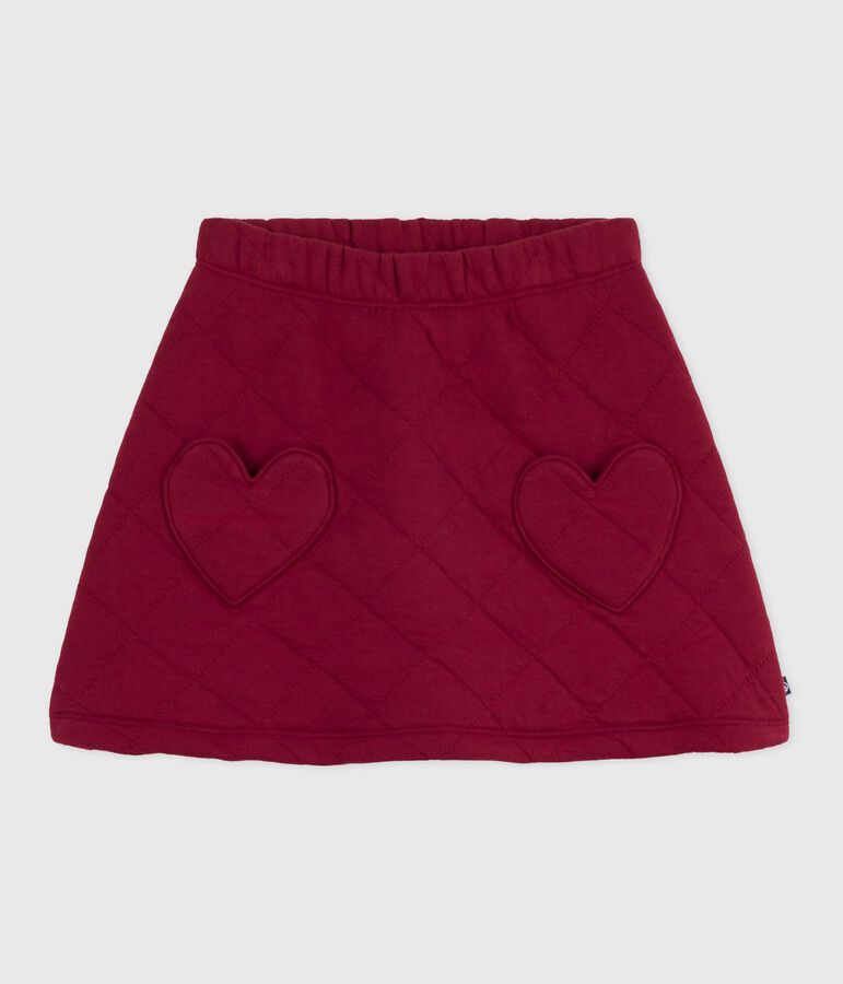 Children's plain cotton skirt red