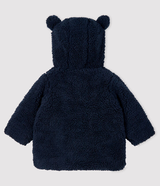 Baby girl's sherpa coat SMOKING blue
