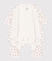 Babies' Footless Cotton Bodyjama MARSHMALLOW white/MULTICO white