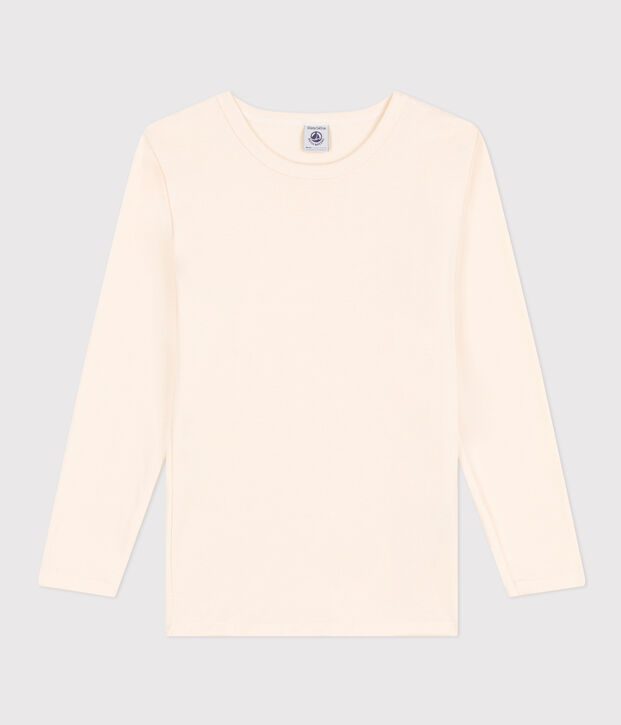 Long-sleeved cotton T-Shirt Ecru