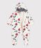 Babies' floral print polyester snowsuit Ecru/multicolor
