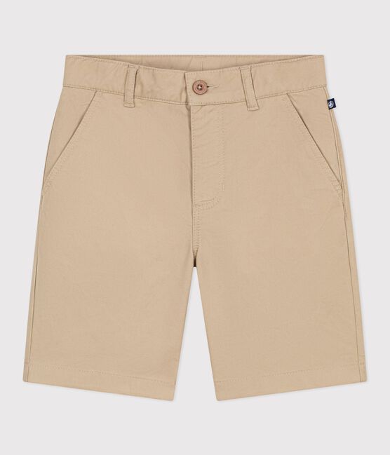 Children's Bermuda shorts in plain cotton SANDER beige