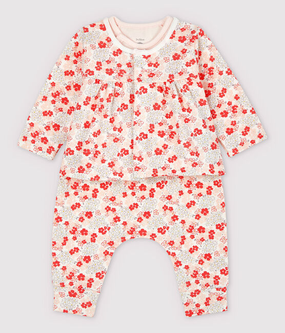 Babies' Pink Organic Cotton Clothing - 3-Pack MARSHMALLOW white/MULTICO white