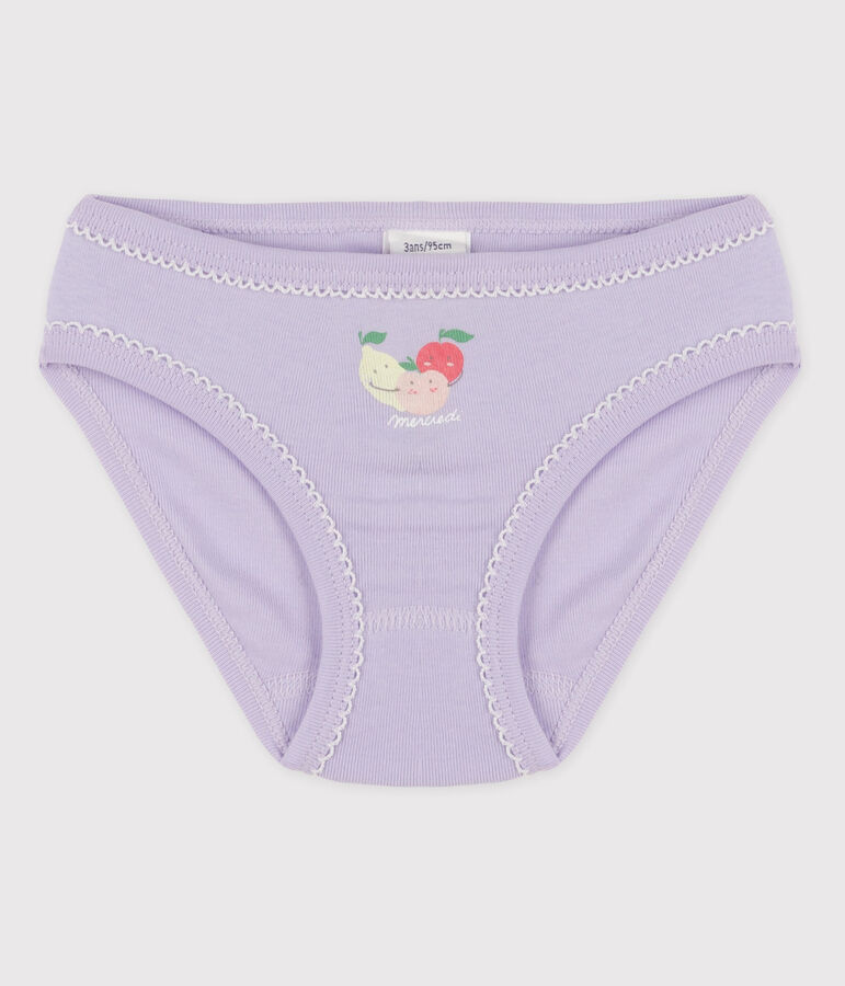 Girls' Cotton Briefs purple