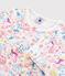 Girls' Jungle Print Cotton Pyjamas MARSHMALLOW white/MULTICO white
