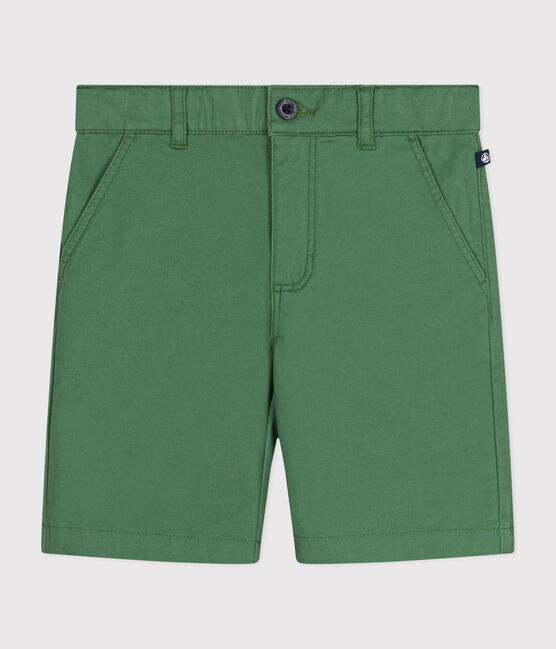 Boys' serge shorts PALMERAIE green