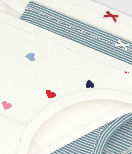 Pack of children's heart-print cotton pants variante 1