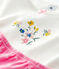 Girls' Short-Sleeved Cotton Pyjamas PETAL pink/MARSHMALLOW white
