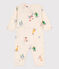 Babies' Footless Cotton Sleepsuit AVALANCHE white/MULTICO