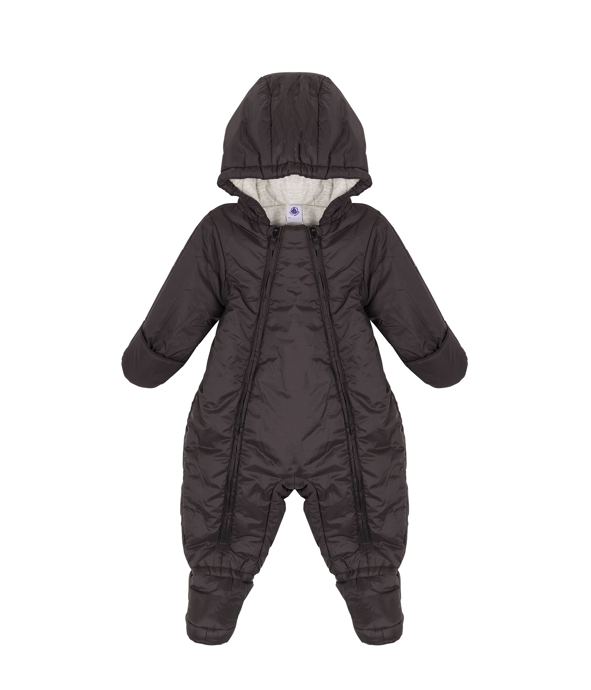 grey baby snowsuit