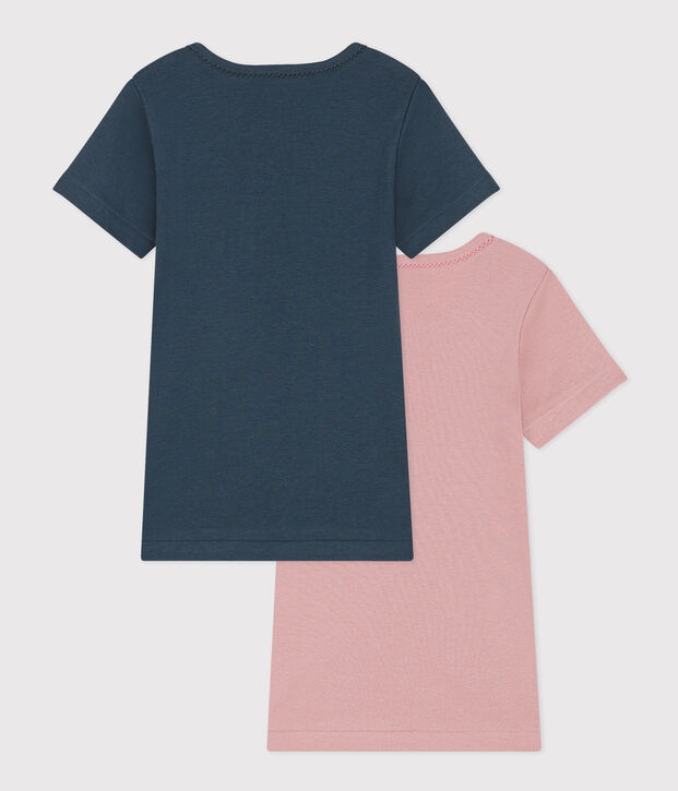Girls' Short-sleeved Cotton T-Shirts - 2-Pack multicolor