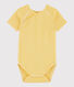 Unisex Babies' Short-Sleeved Wrapover Bodysuit