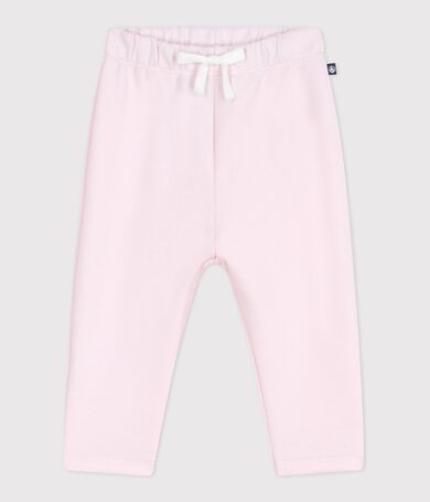 Babies' jogging bottoms in plain cotton