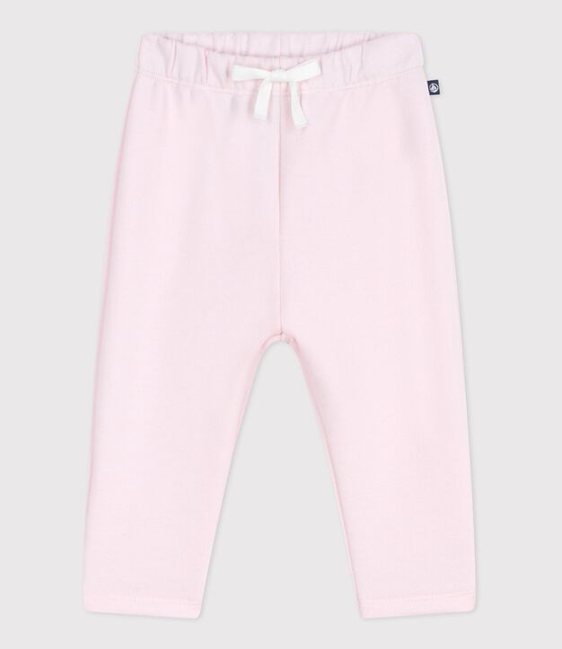 Babies' jogging bottoms in plain cotton BARELY