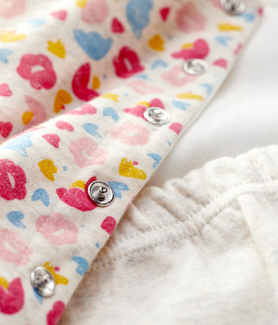 Baby Girls' Floral Wool and Organic Cotton Clothing - 3-Pack MONTELIMAR beige/MULTICO white