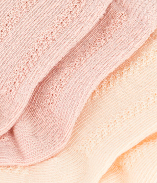 Babies' Plain Cotton Jersey Socks - 2-Pack multicolor