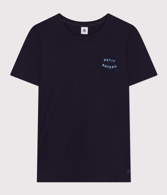 Women's The Straight Round-Neck Cotton T-Shirt SMOKING blue