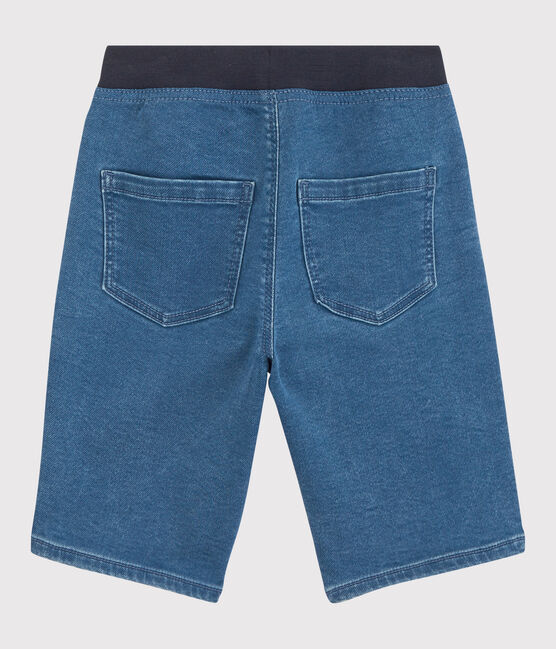 Boys' Eco-Friendly Denim Bermuda Shorts DENIM BLEU DELAVE blue