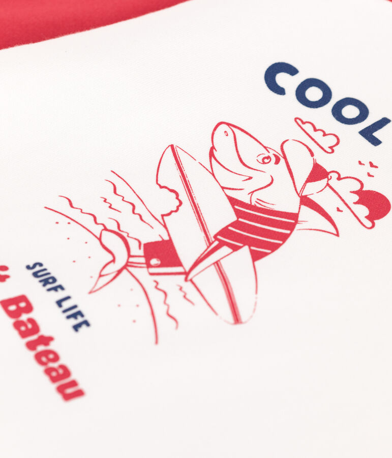 Children's printed cotton sweatshirt MARSHMALLOW red/SPI