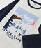 Boys' Mountain Motif Velour Pyjamas MONTELIMAR beige/MULTICO white