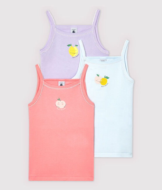 Girls' Fruit Pattern Strappy Tops - 3-Pack variante 1