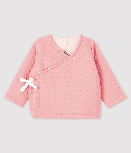 Babies' Tube Knit Cardigan CHARME pink