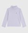 Children's stripy cotton rollneck top SQUAW white/MARSHMALLOW