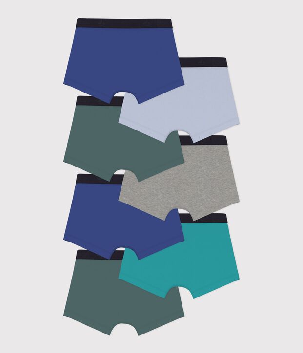 Pack of children's plain cotton boxers multicolor