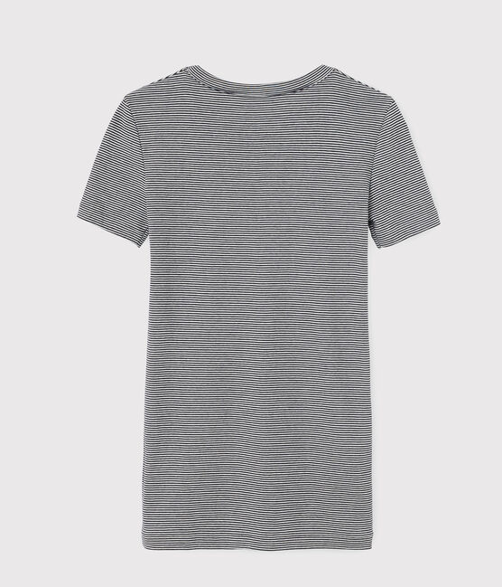 Women's Iconic Round Neck T-Shirt SMOKING blue/MARSHMALLOW white