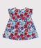 Babies' sleeveless cotton blouse with a floral print MARSHMALLOW white/MULTICO white