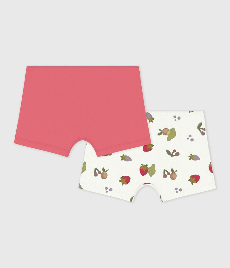 Pack of children's fruit-print long cotton shorties variante 1