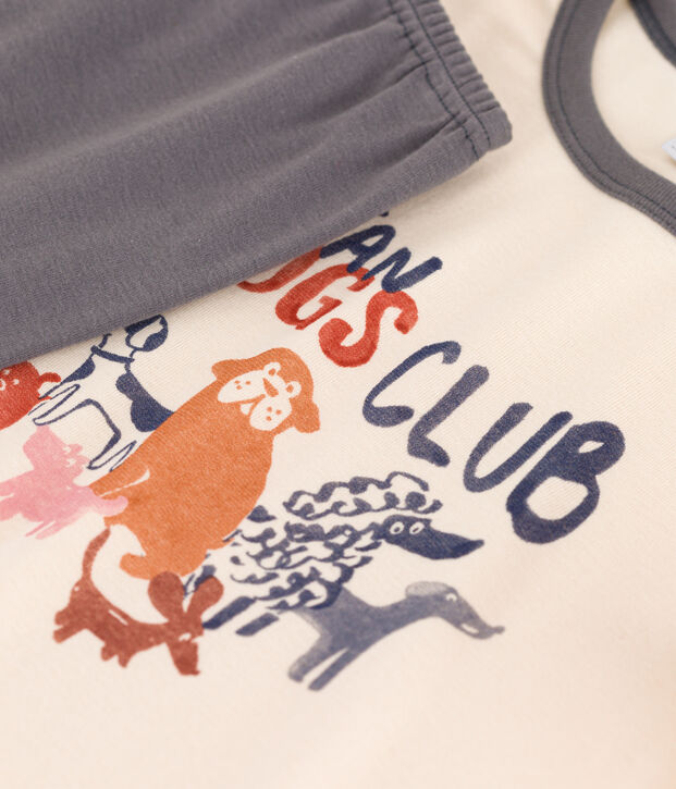 Children's Unisex Cotton Pyjamas grey/multicolor