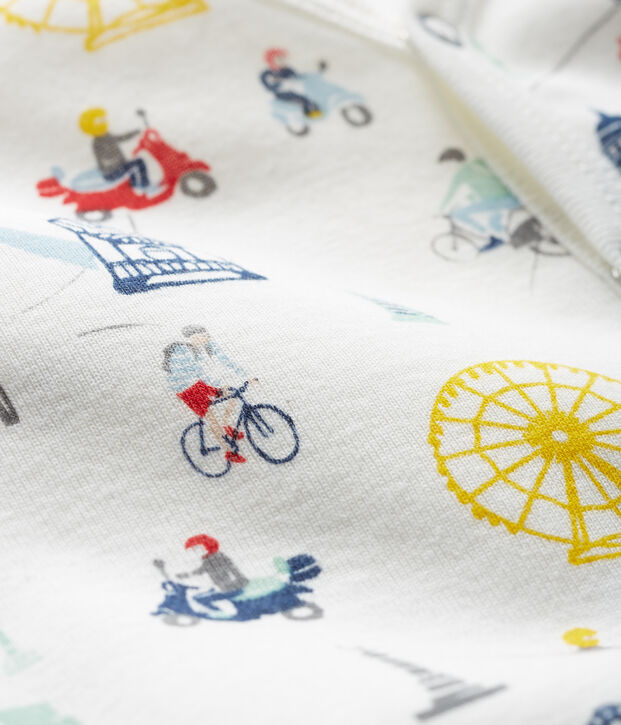 Baby Boys' Ribbed Sleepsuit white/multicolor