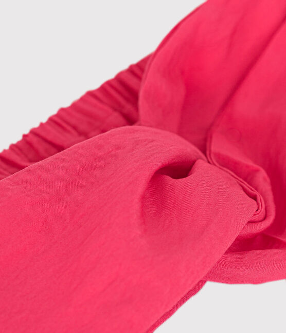 Children's plain fabric hairband GLOSS pink