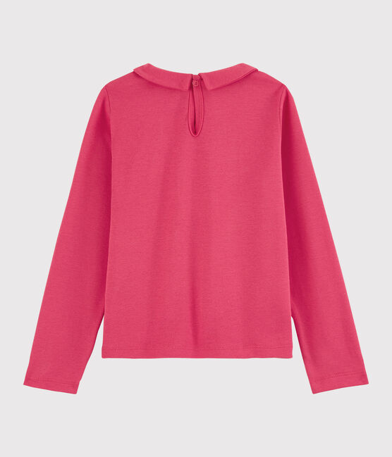 Girls' Long-sleeved Cotton T-Shirt POPPY pink