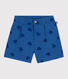 Children's heart-patterned cotton shorts