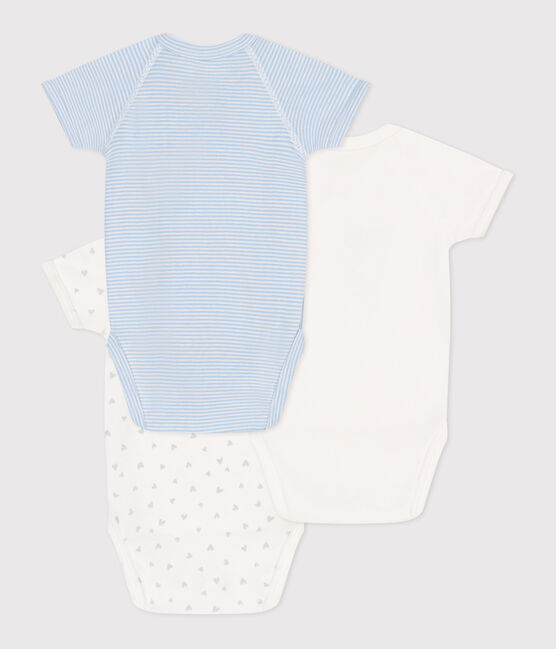 Babies' short-sleeved printed cotton wrapover bodysuits - 3-Pack variante 1