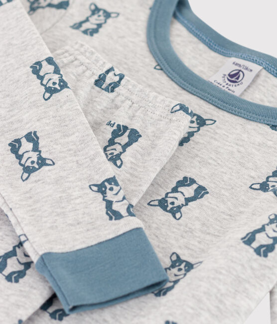 Dog Themed Cotton Snugfit Pyjamas POUSSIERE grey/ROVER