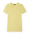 Women's T-shirt in heritage striped rib SHINE yellow/MARSHMALLOW white