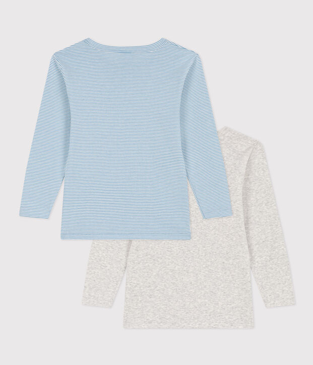 Boys' Long-Sleeved Cotton T-Shirts - 2-Pack multicolor