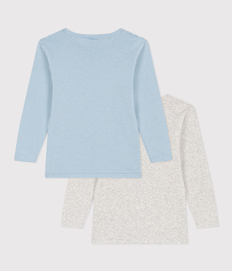 Boys' Long-Sleeved Cotton T-Shirts - 2-Pack multicolor