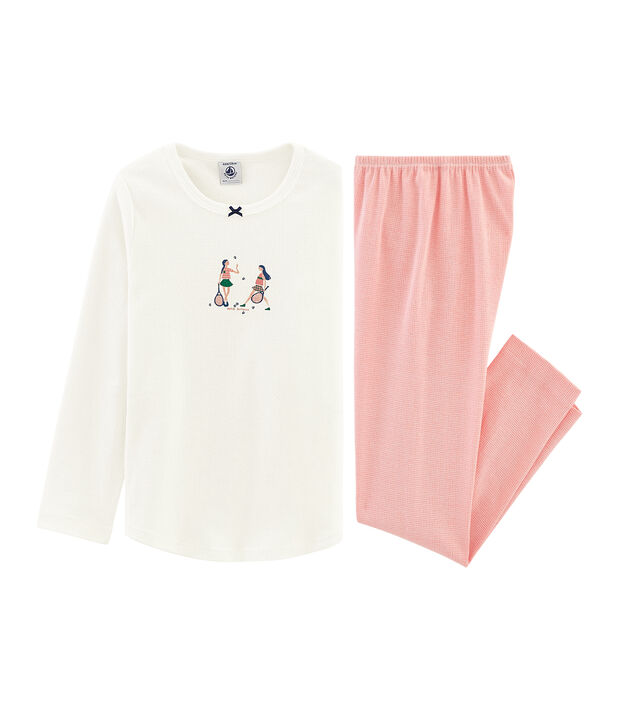 Girls' Pyjamas white/pink
